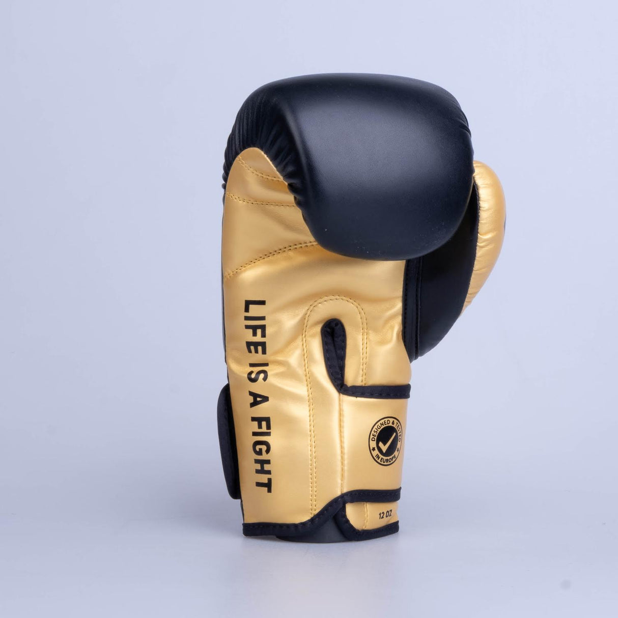 Fighter Boxhandschuhe Training PU – schwarz/gold, FBG-TRP-001