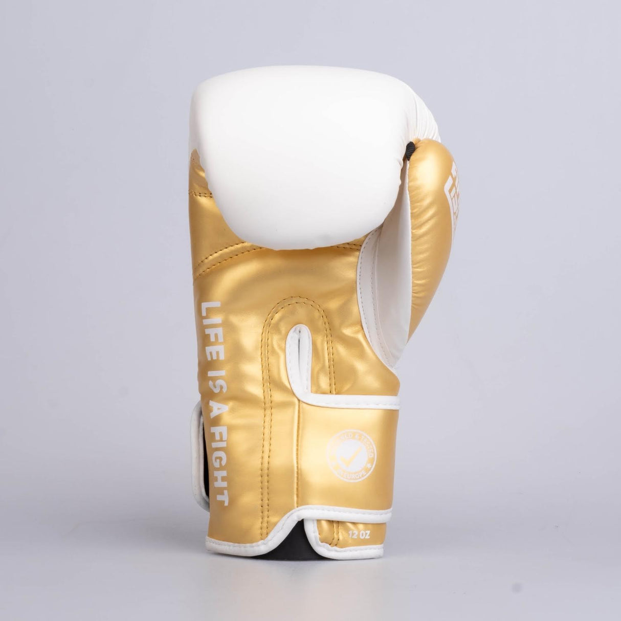 Fighter Boxhandschuhe Training PU – weiß/gold, FBG-TRP-002