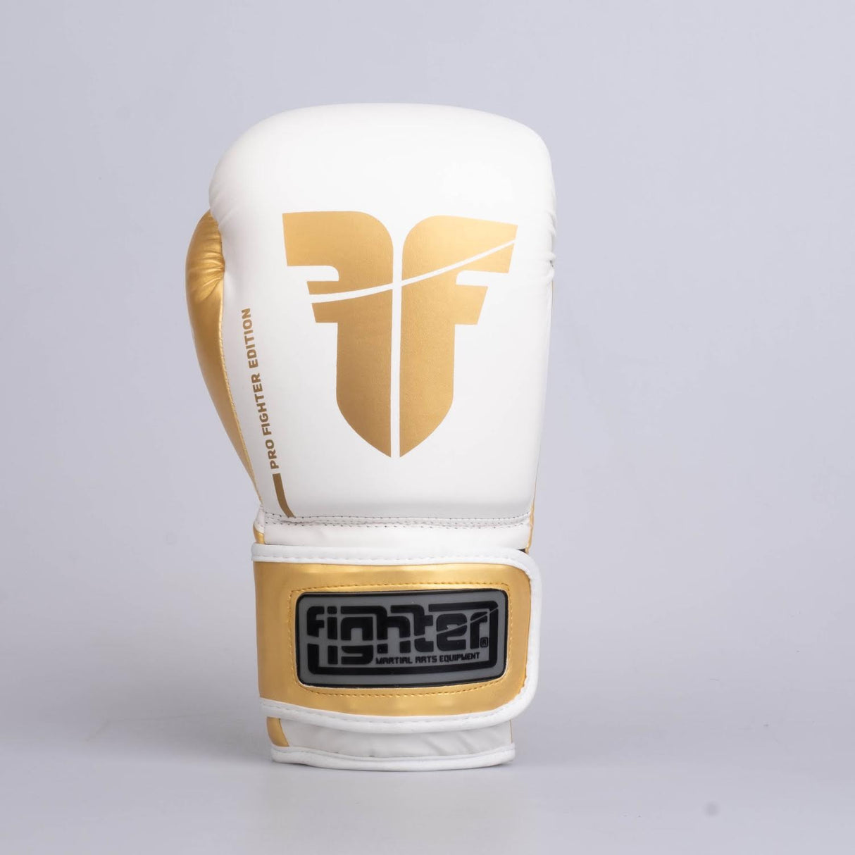 Fighter Boxhandschuhe Training PU – weiß/gold, FBG-TRP-002