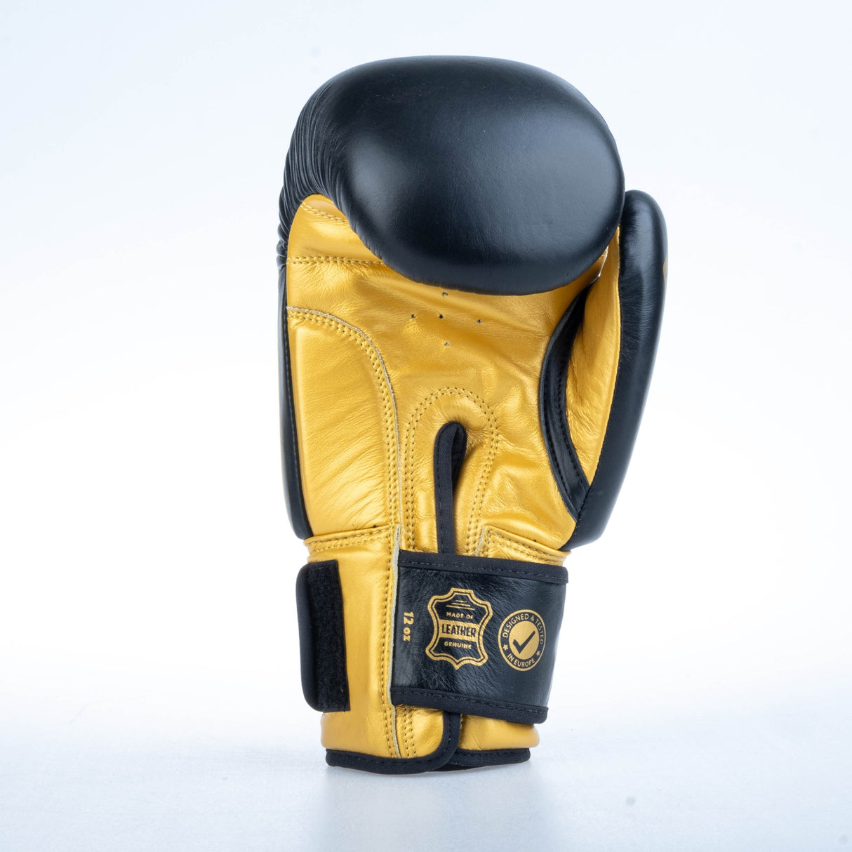 Fighter Boxhandschuhe Round – schwarz/gold, 1376-RNDXG