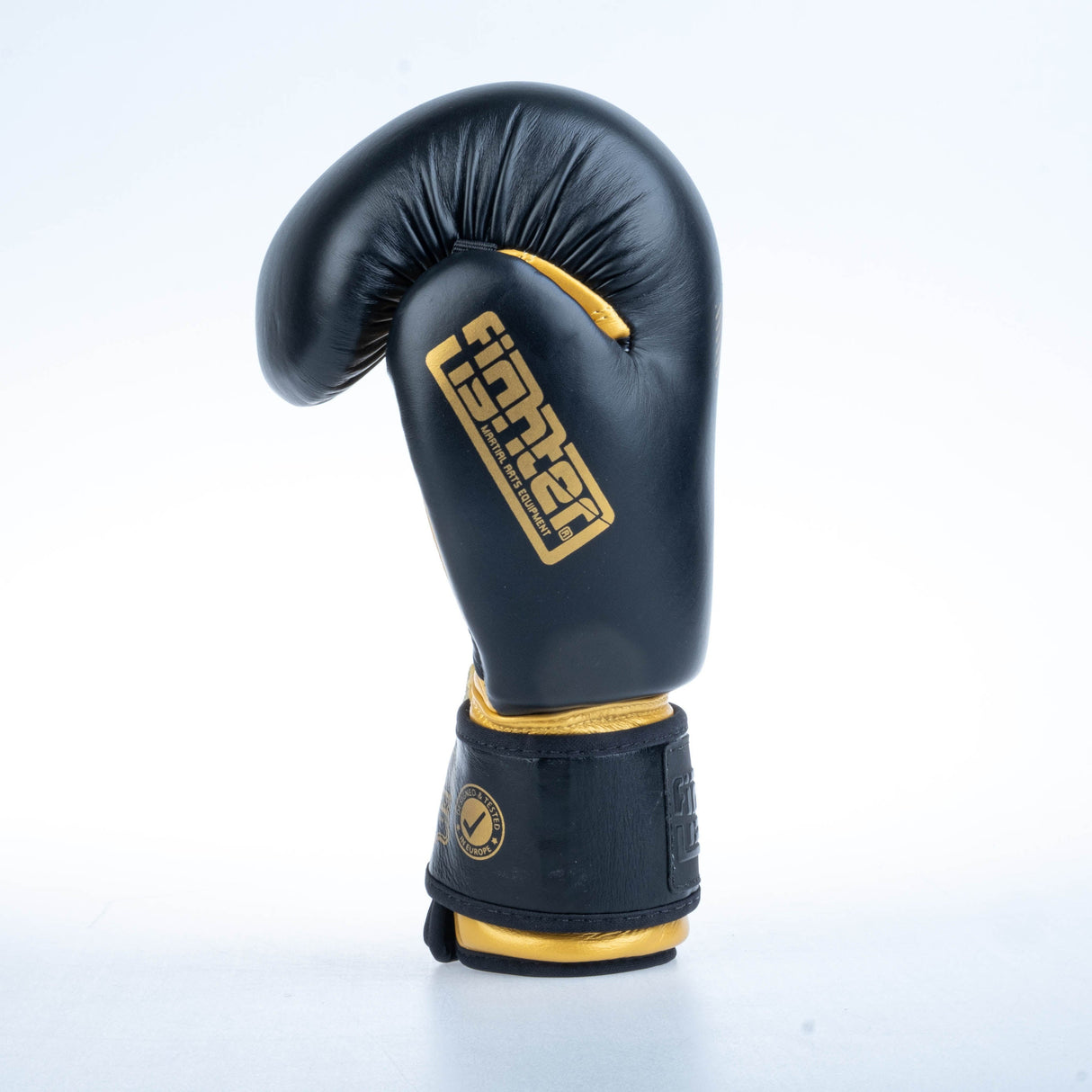 Fighter Boxhandschuhe Round – schwarz/gold, 1376-RNDXG