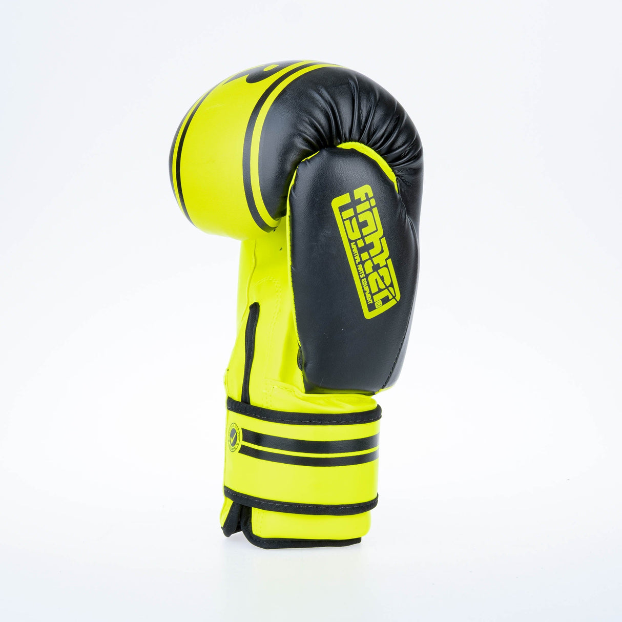 Fighter Boxhandschuhe Basic Stripe – neongelb/schwarz