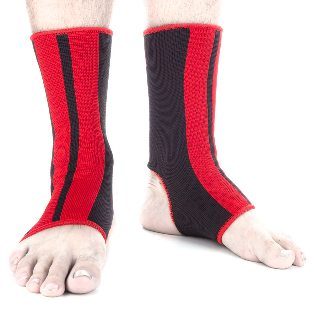 Fighter Knöchelbandage – schwarz/rot, FAS-04