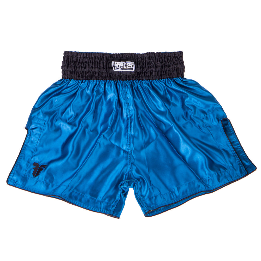 Fighter Thai-Shorts Bangkok Plain – blau/schwarz, FP03