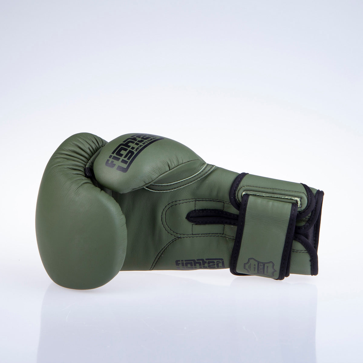 Fighter Boxhandschuhe Sparring – matt khaki/schwarz, FBG-002KB