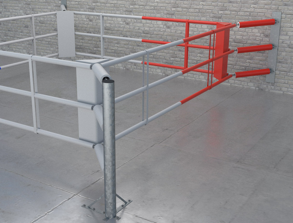 Bodenboxring Fighter Wall II mit 3 Seilen, BRF-NF2W