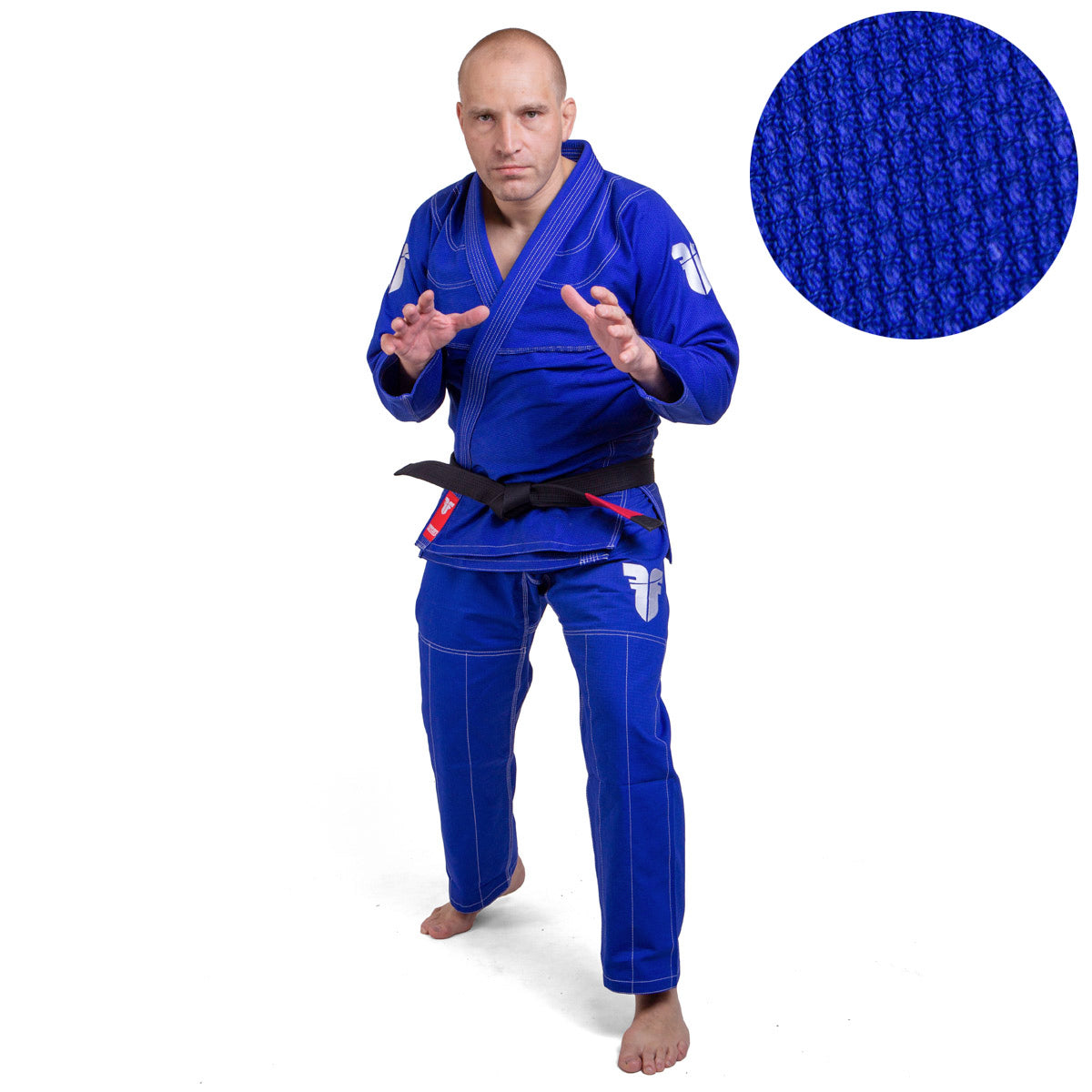 Fighter BJJ Kimono Reisstroh – blau, BJJBLU-07