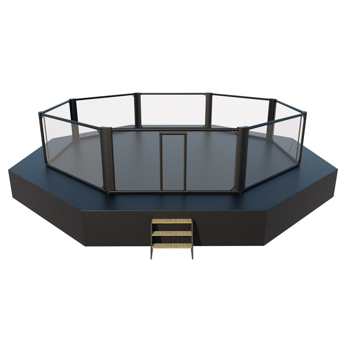MMA-Wettkampfkäfig 7 x 7 m + Gehweg 1 m – schwarz, 7V1002DCH