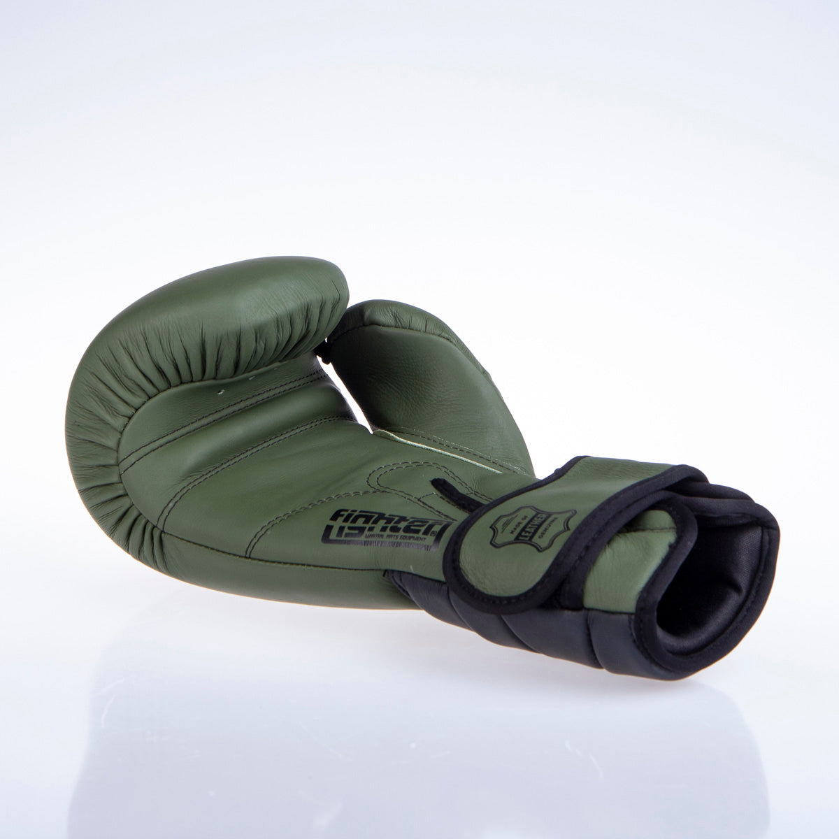 Fighter Boxhandschuhe Sparring – matt khaki/schwarz, FBG-002KB