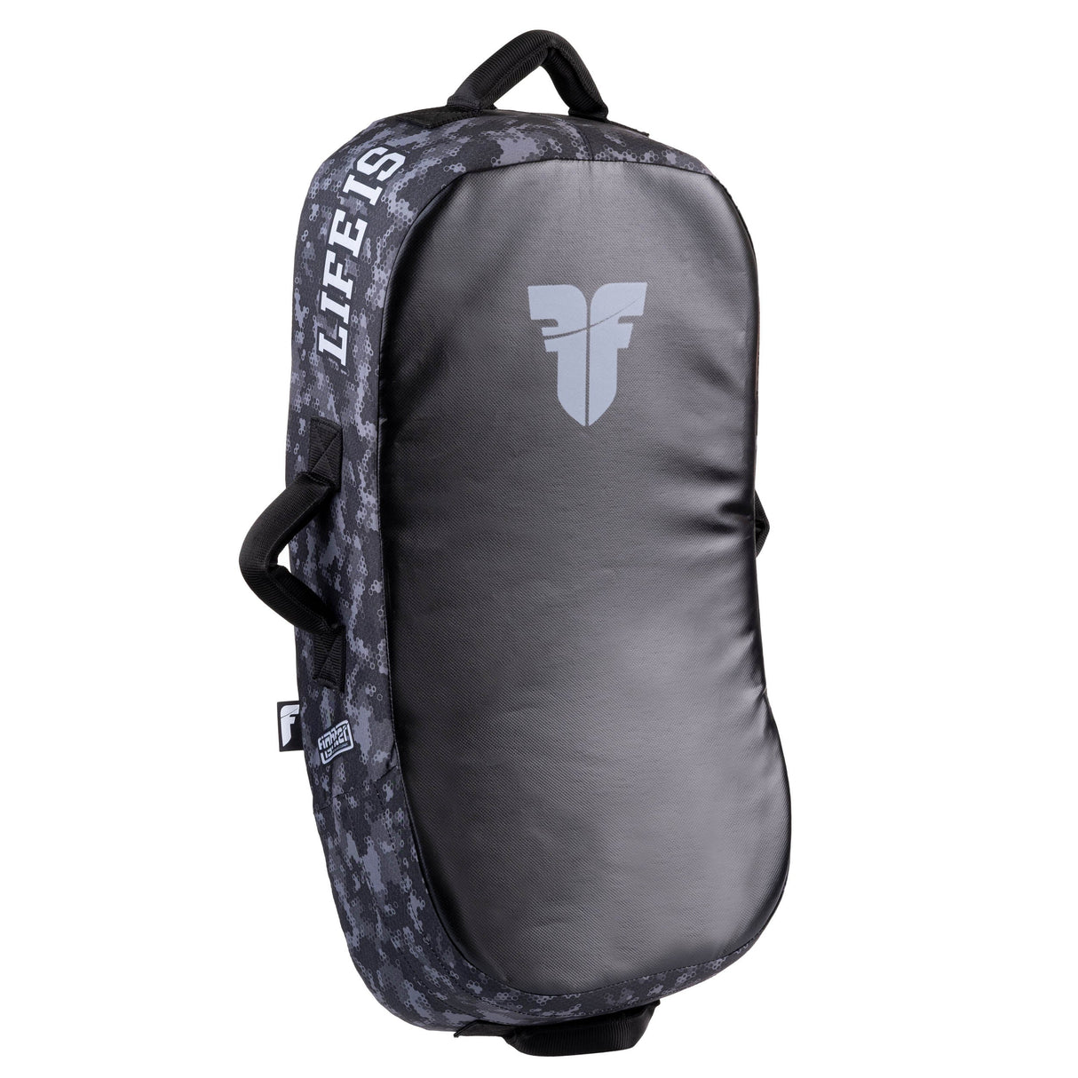 Fighter Kicking Shield – MULTI GRIP – Life is a Fight – Grey Camo, FKSH-29