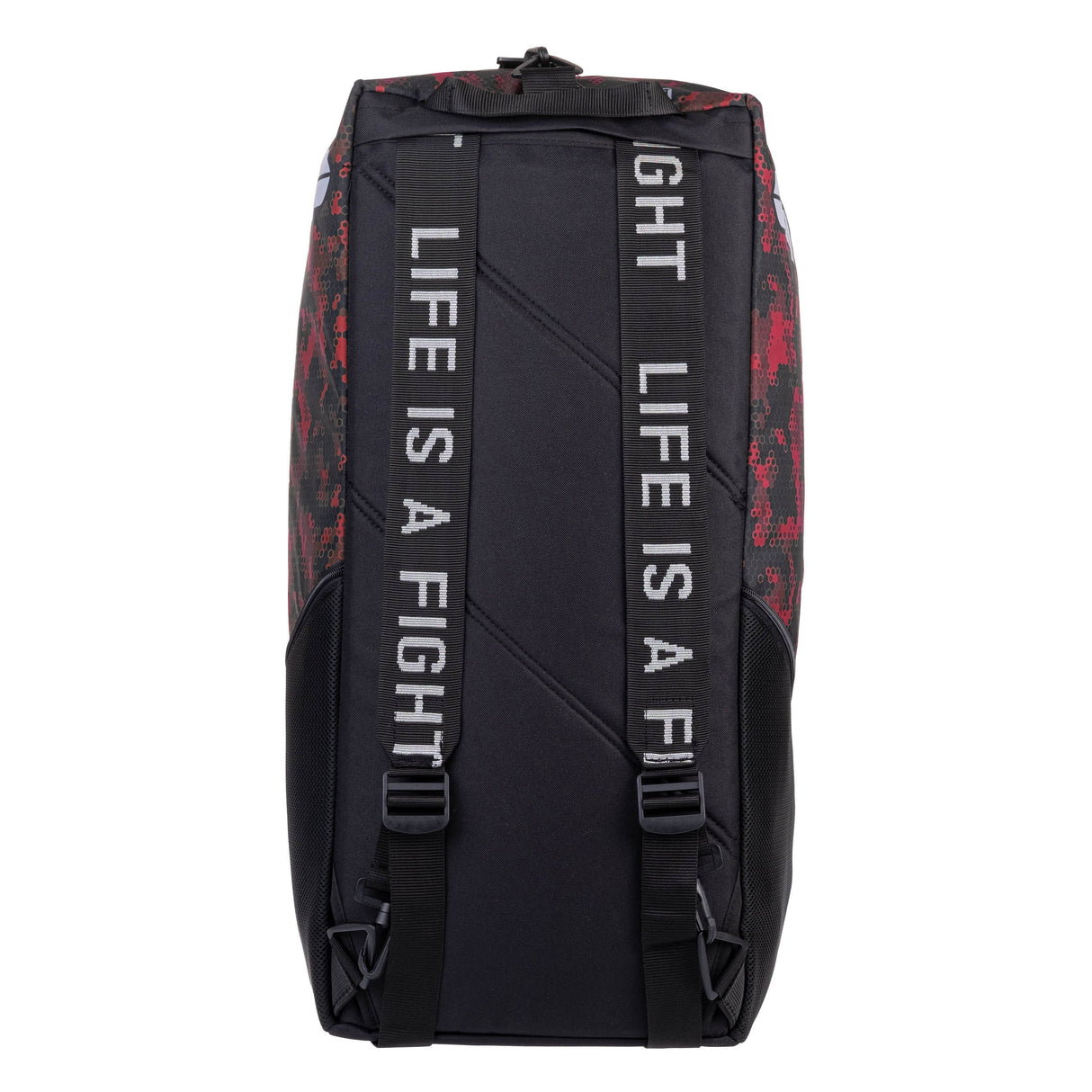 Fighter Sporttasche/Rucksack – rot mit Wabenmuster
