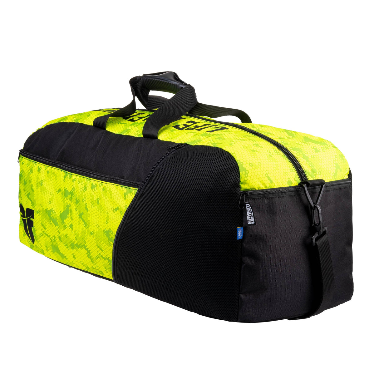 Fighter Sporttasche/Rucksack – neongelb mit Wabenmuster