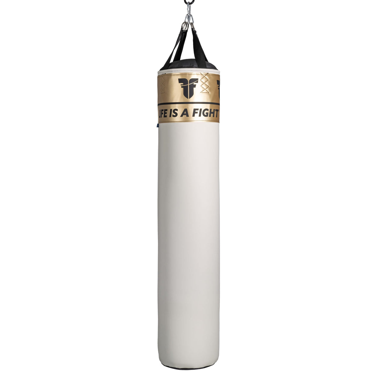 Fighter Boxsack Fitness – 120 cm / 150 cm – weiß/gold