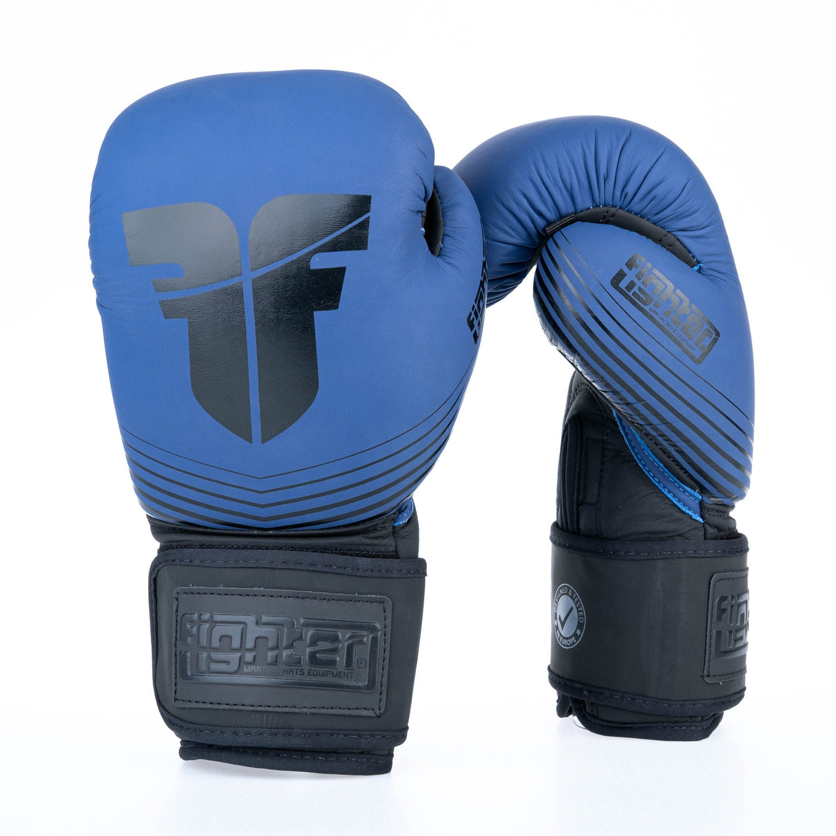 Fighter Boxhandschuhe SPLIT Stripes – blau/schwarz