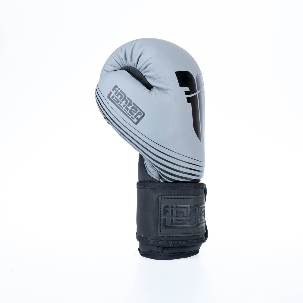 Fighter Boxhandschuhe SPLIT Stripes – grau/schwarz