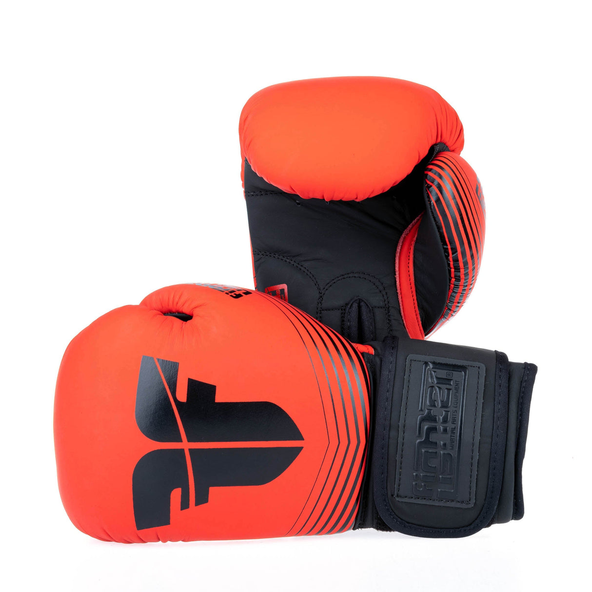 Fighter Boxhandschuhe SPLIT Stripes – rot/schwarz