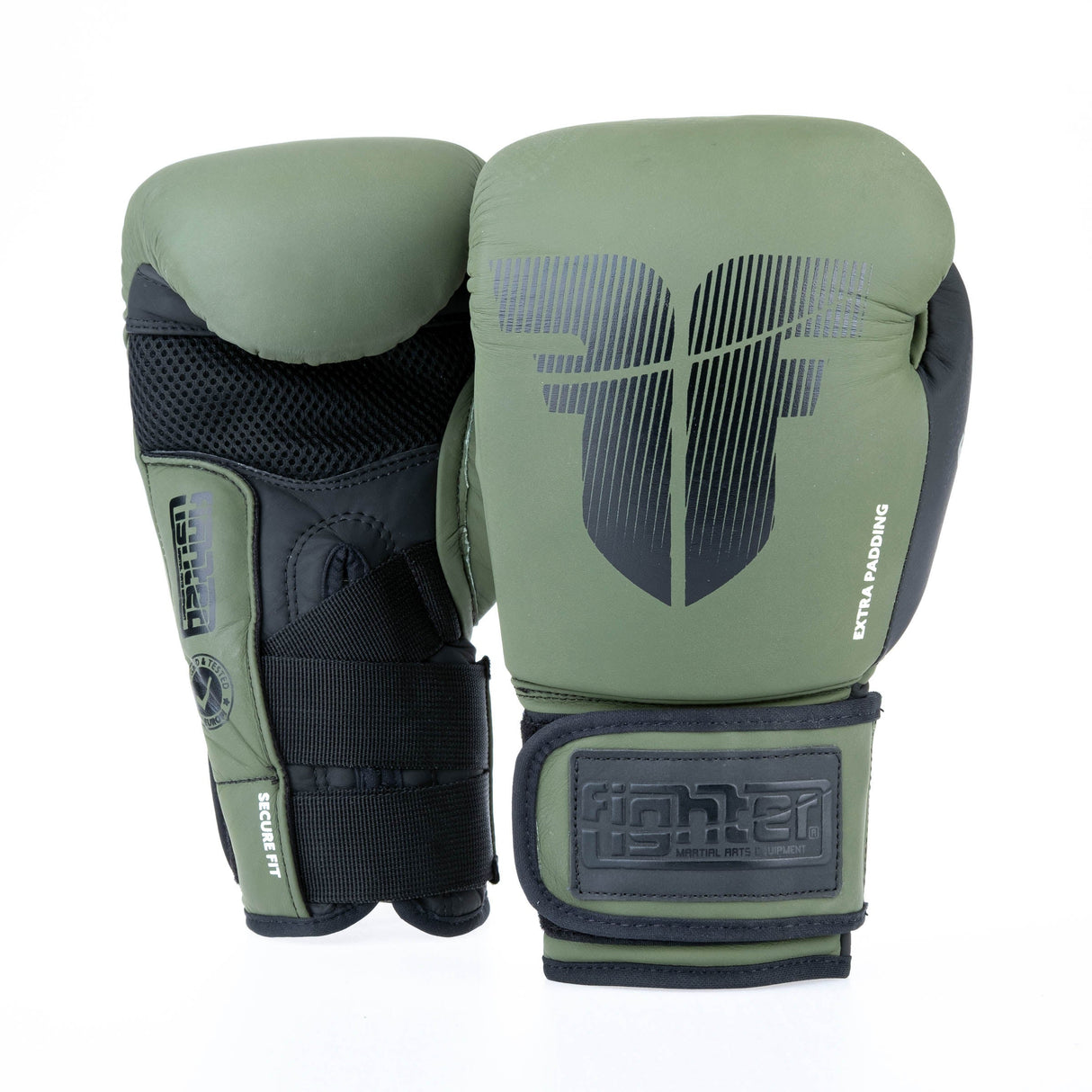 Fighter Boxhandschuhe Secure Fit – khaki/schwarz