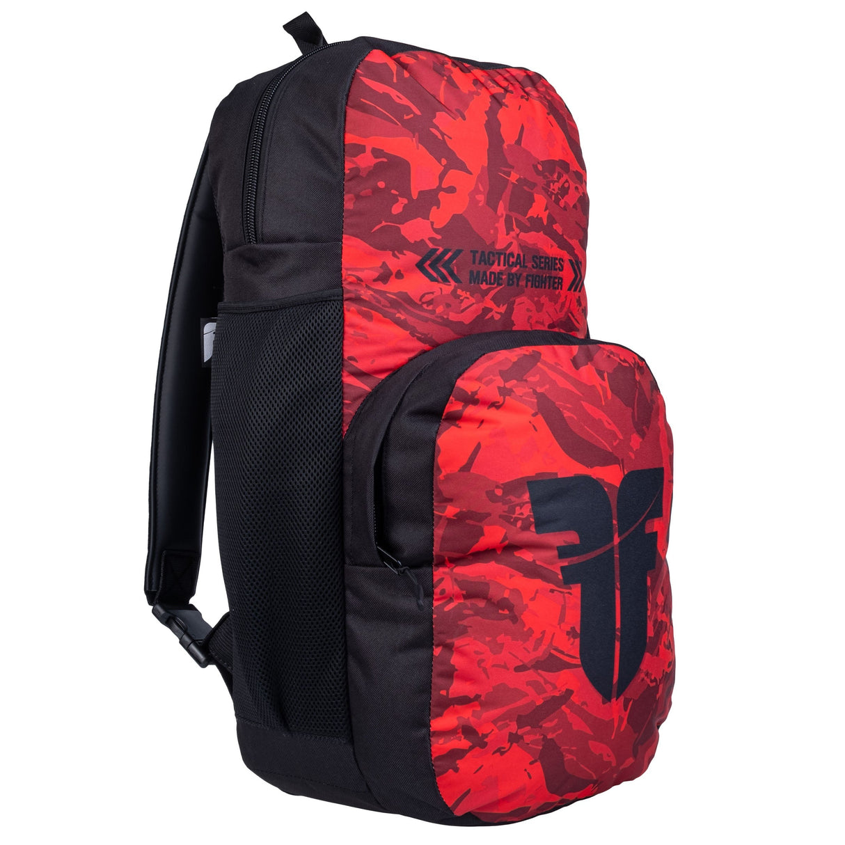 Fighter Rucksack M – Busch/Camouflage/Rot, FBG-25-BCM-RD
