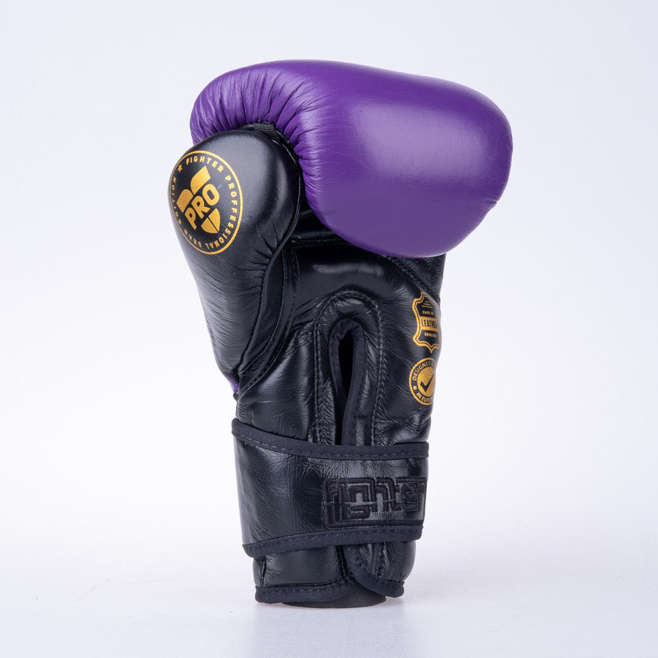 Fighter Pro Boxhandschuhe – lila/schwarz, FBG-PRO-006