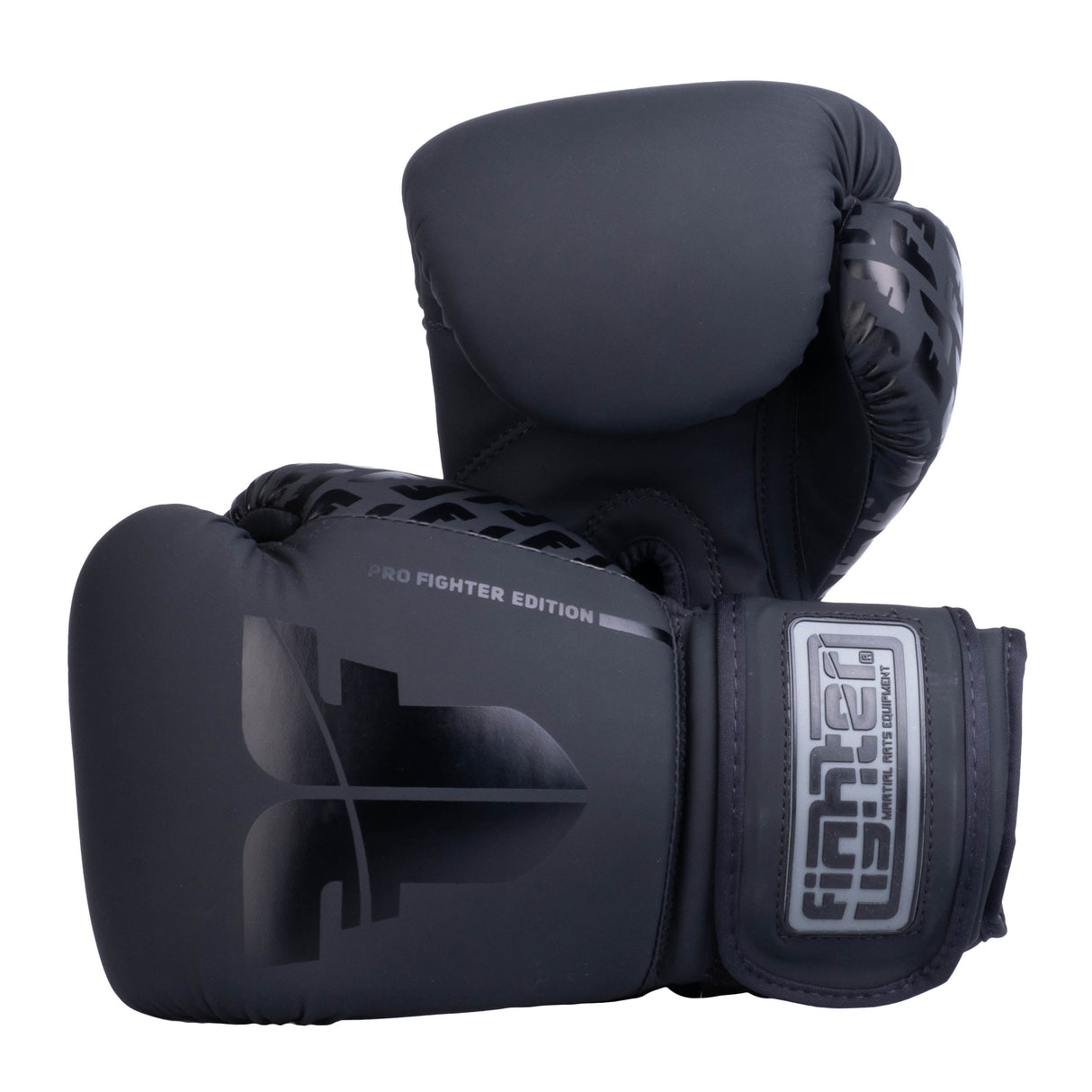Fighter Boxhandschuhe Pro PU – schwarz, FBG-PRP-001