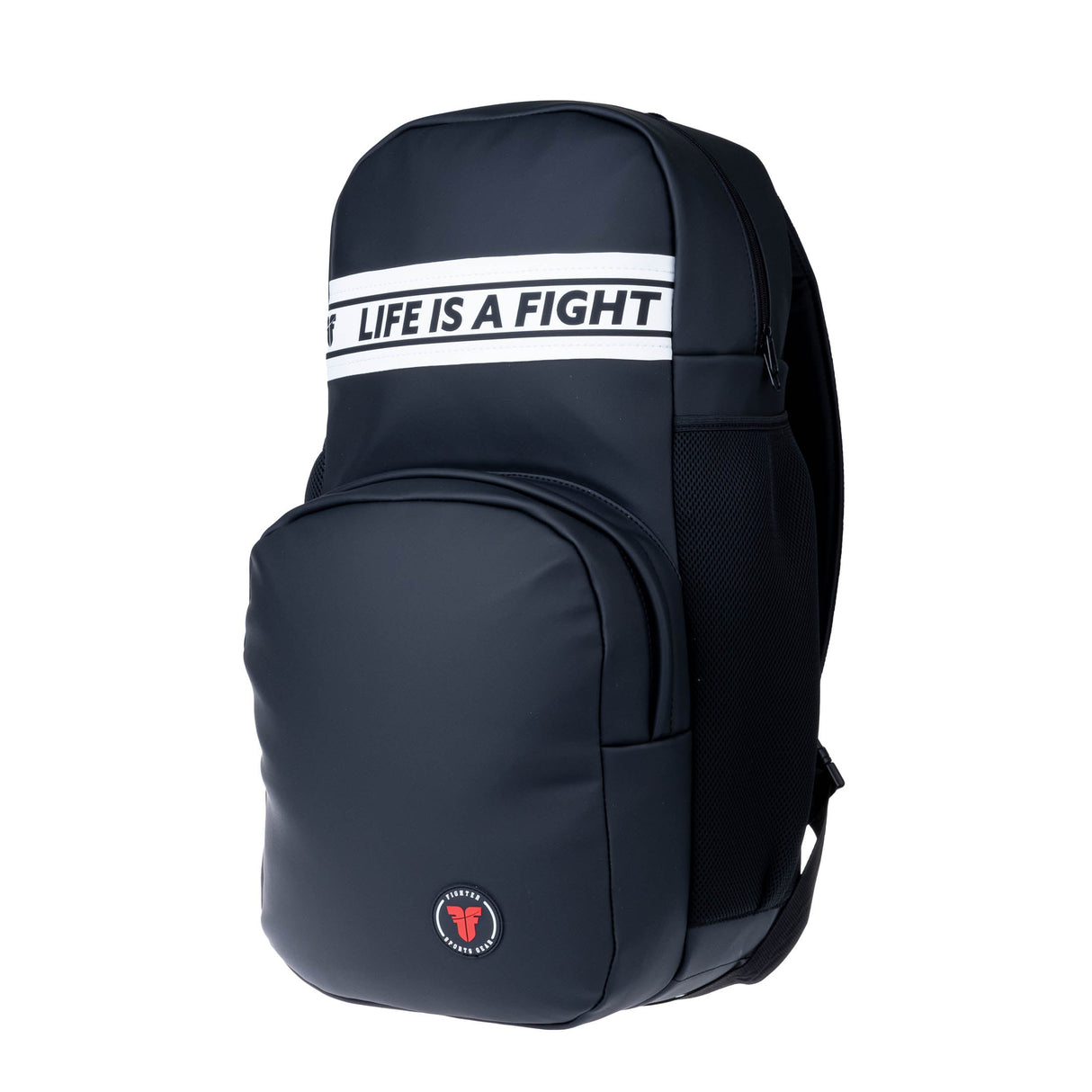 Fighter Rucksack Kunstleder – schwarz
