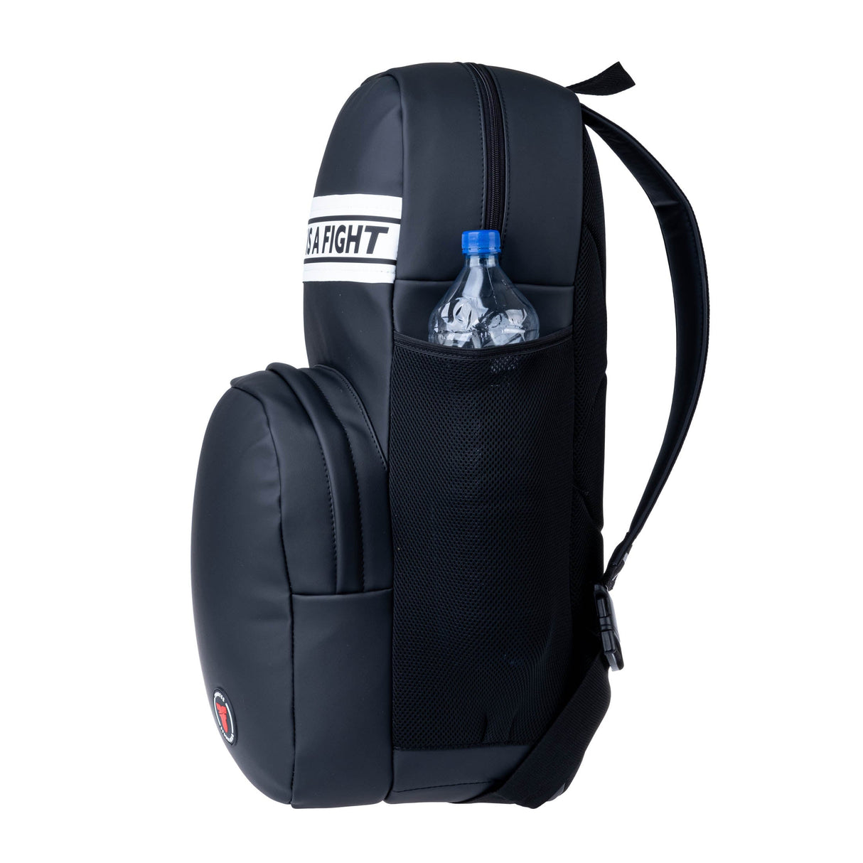 Fighter Rucksack Kunstleder – schwarz
