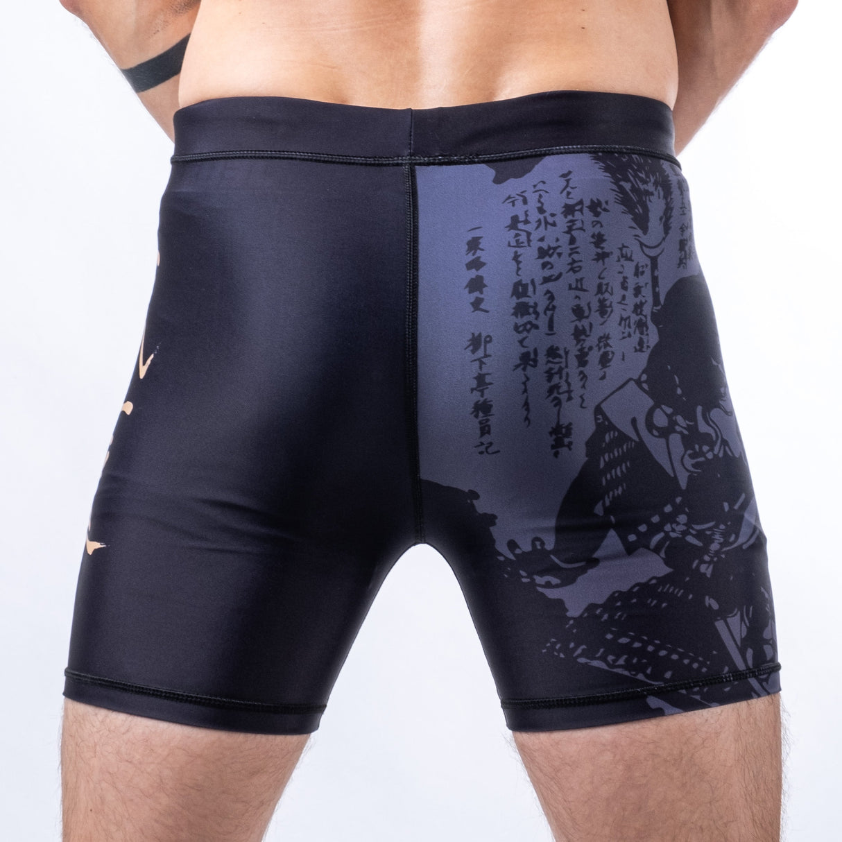 Fighter MMA Compression Shorts Samurai – schwarz/gold, FCSM-01-SAM