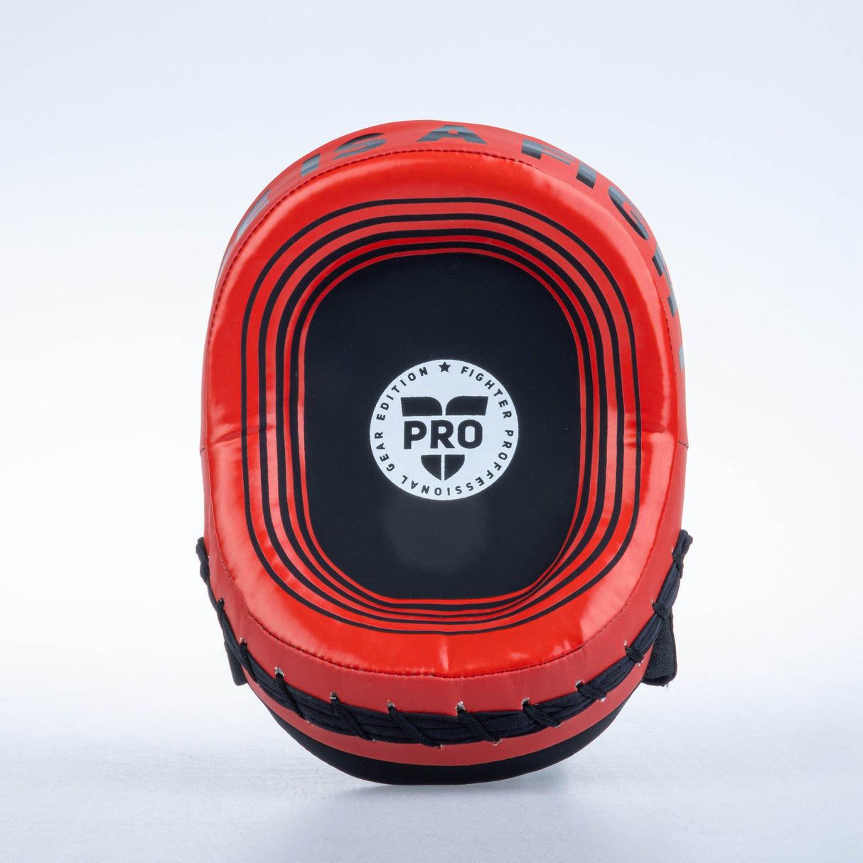 Fighter Oval Shield Pro Small – schwarz/rot, FSMPR-002-RB