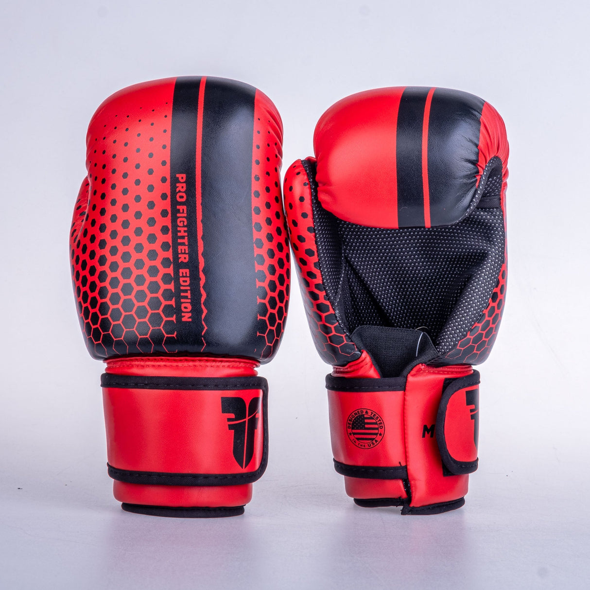 Fighter Open-Hand-Handschuhe – rot/schwarz, OHF-HXGR-0203