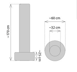 Fighter Freistehender Boxsack EASY – schwarz/rot