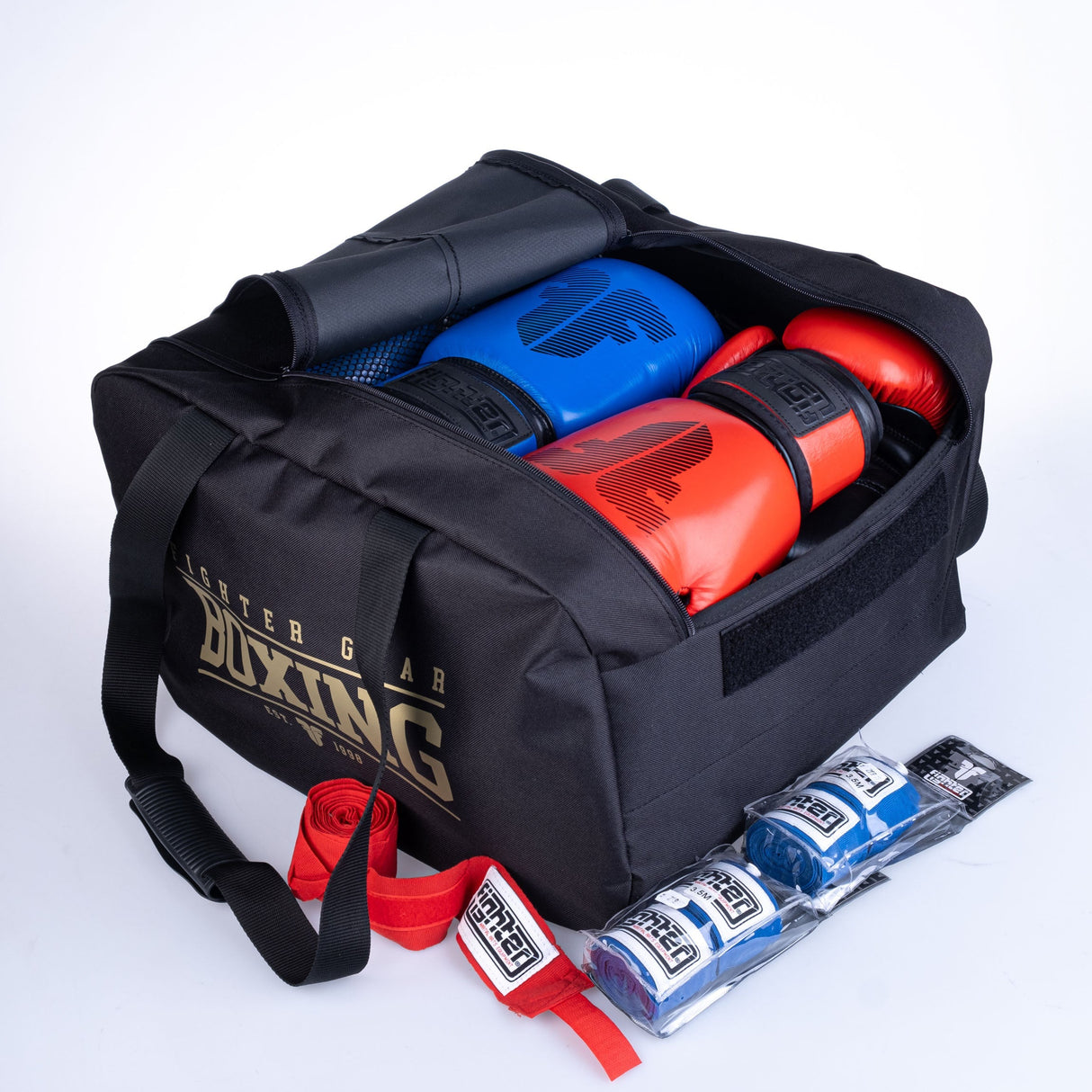 Fighter Sporttasche Boxen – schwarz/gold, FBXBG-01