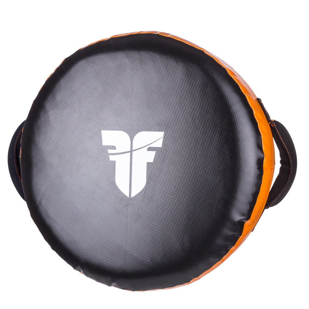 Fighter Round Shield – schwarz/orange, FKSH-08
