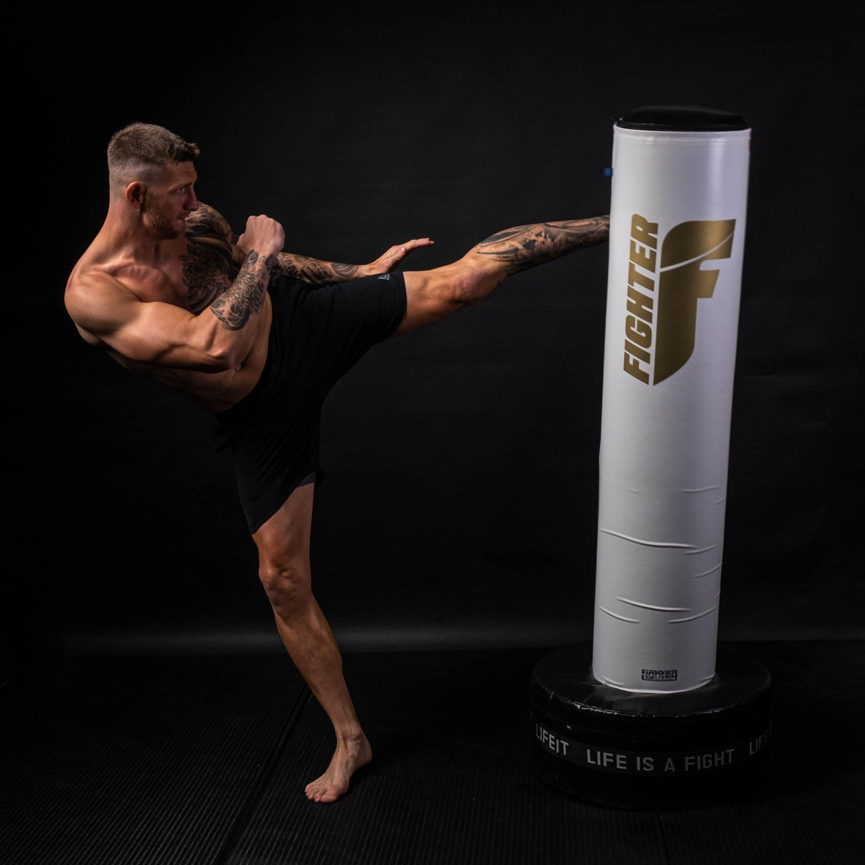 Fighter Classic Freistehender Boxsack – khaki/schwarz, FSBF-EV-1002