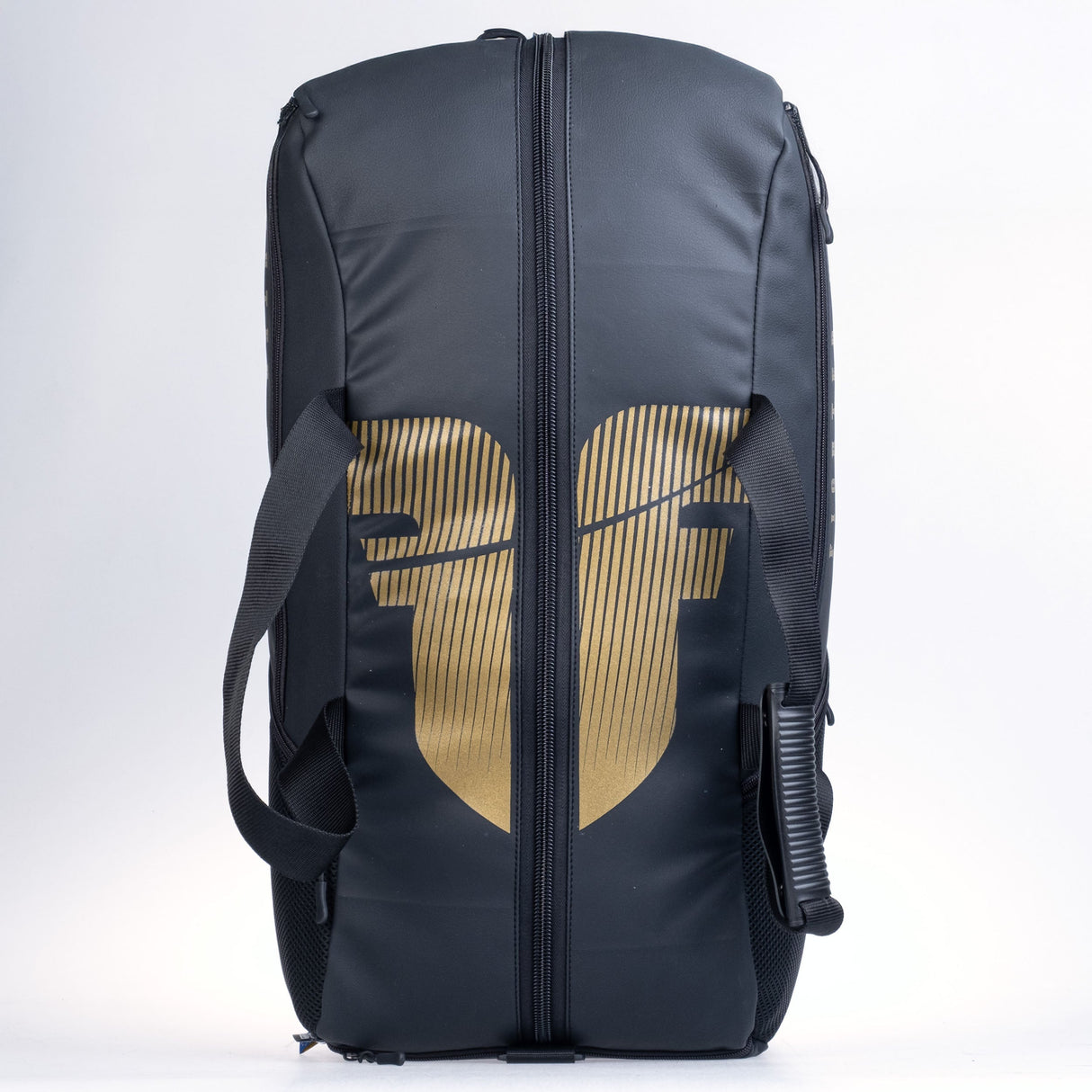 Fighter Sporttasche Boxen – schwarz/gold, Kunstleder