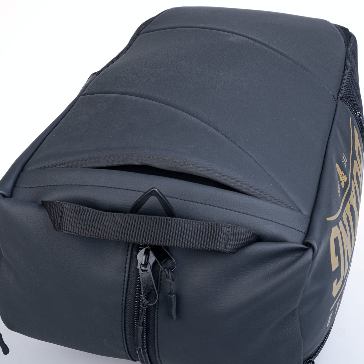 Fighter Sporttasche Boxen – schwarz/gold, Kunstleder