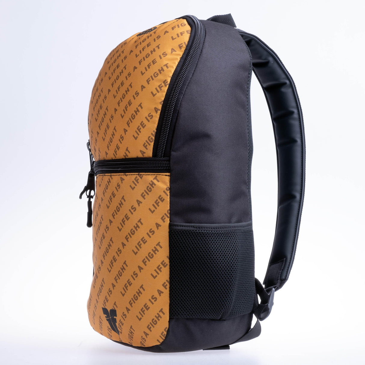 Fighter Rucksack Größe S – braunes Logo