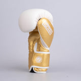 Fighter Boxhandschuhe Training PU – weiß/gold, FBG-TRP-002