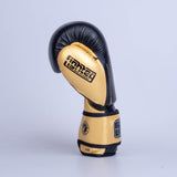 Fighter Boxhandschuhe Training PU – schwarz/gold, FBG-TRP-001