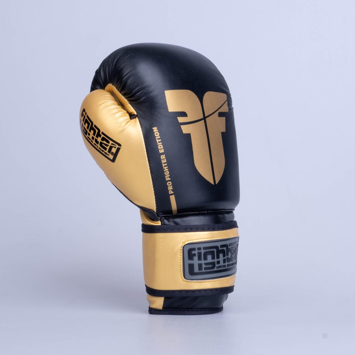 Fighter Boxhandschuhe Training PU – schwarz/gold, FBG-TRP-001