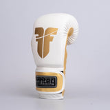 Fighter Boxhandschuhe Training PU – weiß/gold, FBG-TRP-002