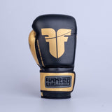 Fighter Boxhandschuhe Training PU – schwarz/gold, FBG-TRP-001