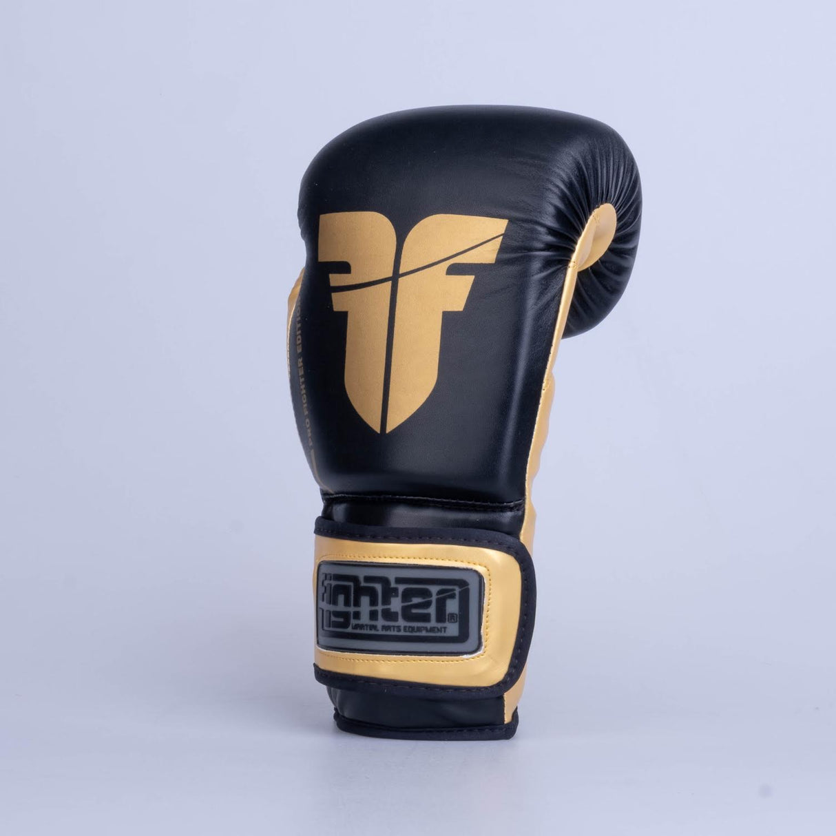 Fighter Boxhandschuhe Training PU – schwarz/gold, FBG-TRP-001