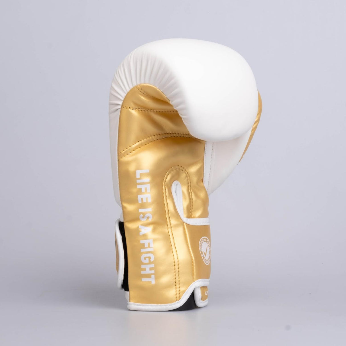 Fighter Boxhandschuhe Training PU – weiß/gold, FBG-TRP-002