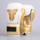 Fighter Boxhandschuhe Training PU – weiß/gold, FBG-TRP-002