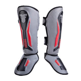 Fighter Schienbeinschoner Thai Ergo – grau/rot/schwarz, FSG-004BGR