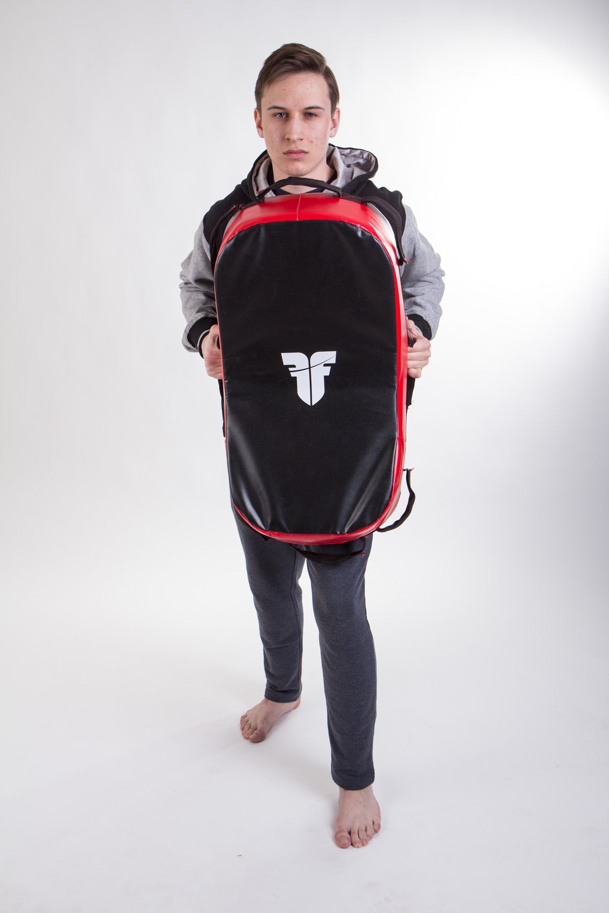 Fighter Reversible Kicking Shield – MULTI GRIP – schwarz/rot, FKSH-11