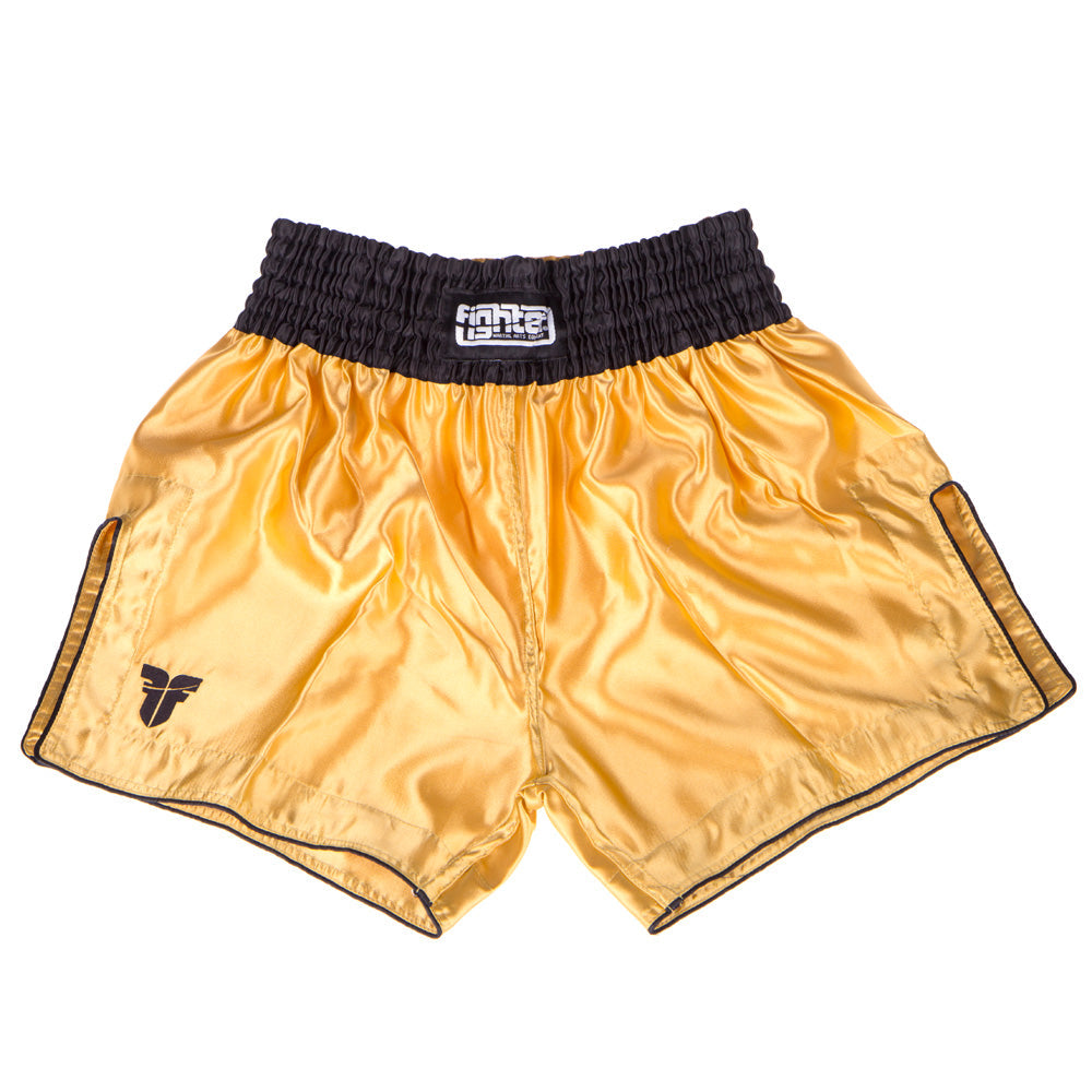 Fighter Thai-Shorts Bangkok Plain – gold/schwarz, FP05