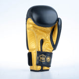Fighter Boxhandschuhe Round – schwarz/gold, 1376-RNDXG