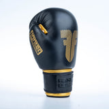 Fighter Boxhandschuhe Round – schwarz/gold, 1376-RNDXG