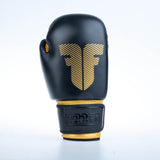 Fighter Boxhandschuhe Round – schwarz/gold, 1376-RNDXG